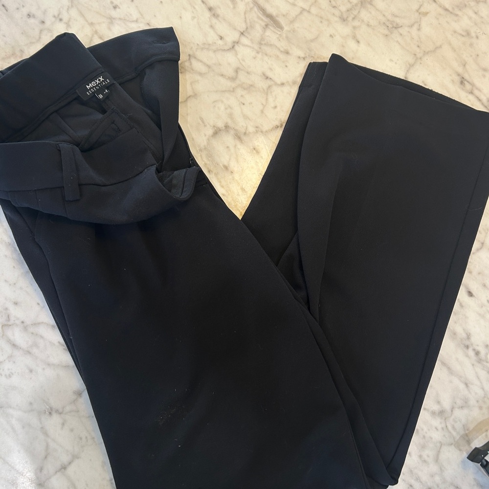 Mexx Black Straight-Leg Dress Pants